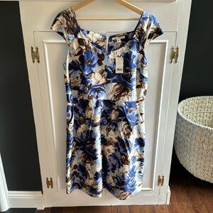 NWT Banana Republic Silk Satin Pleated Pocket Dress